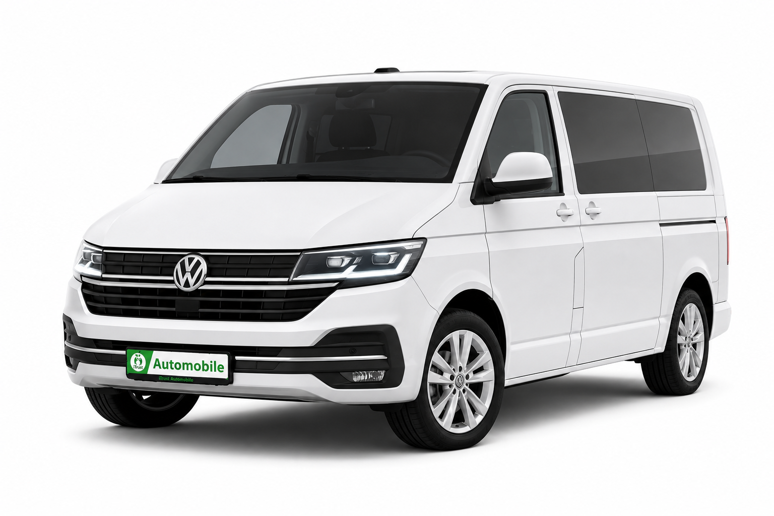 Weißer T6.1 Multivan Volkswagen Gebrauchtwagen bei iTrust Automobile in Solingen.